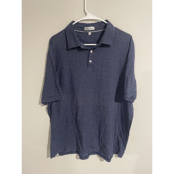 Peter Millar Other - Peter Millar Polo Shirt Mens XL Blue Pima Cotton Silk Blend
